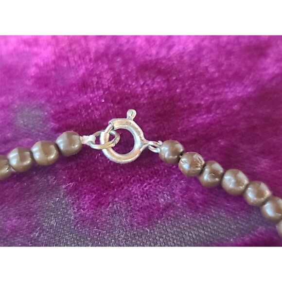 Brown Beaded Necklace Vintage, READ USED Fair Condition - Picture 8 of 10